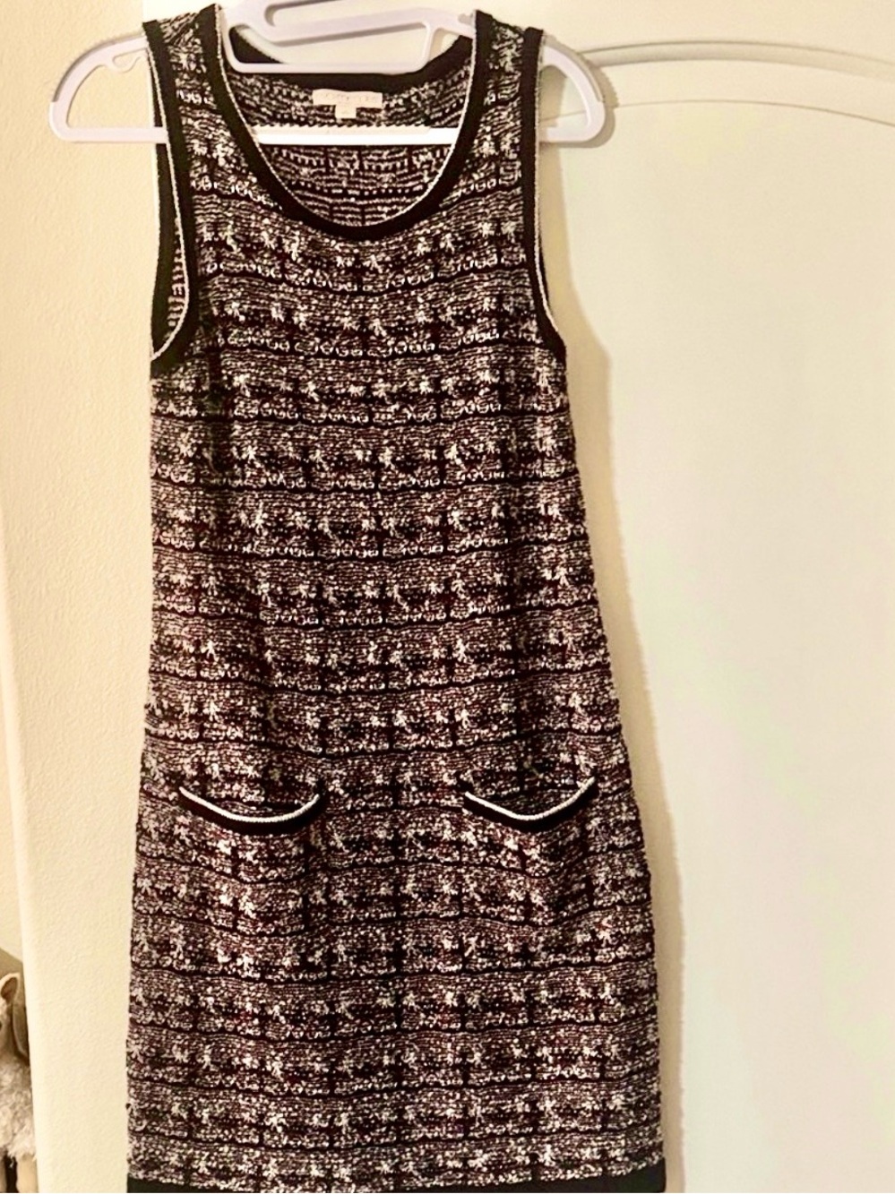 Eva Mendes for New York & Company Black white Pink Patterned Dress